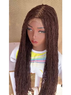 Full lace Dark Brown Sisterlocs Wig, Skinny Dreadlocs Wig, Locs Wig 36 inches