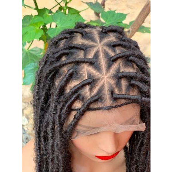 Distressed Locs, Braided Wig, butterfly locs,. Goddess Faux locs. Natural Locs, dreads locs,color 2, 40 inches