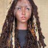 Full lace Human hair boho locs,Goddess locs, Wig for black women