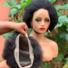 Full Lace Dyeable Human Hair Afro kinky hair, Hand Tied Afro Wig type