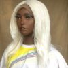 Full Lace Platinum Blonde Nano twist Bob Braided wig, Color 60 Skinny Twist, Snow White Nano Rope Twist, White Senegalese Twist