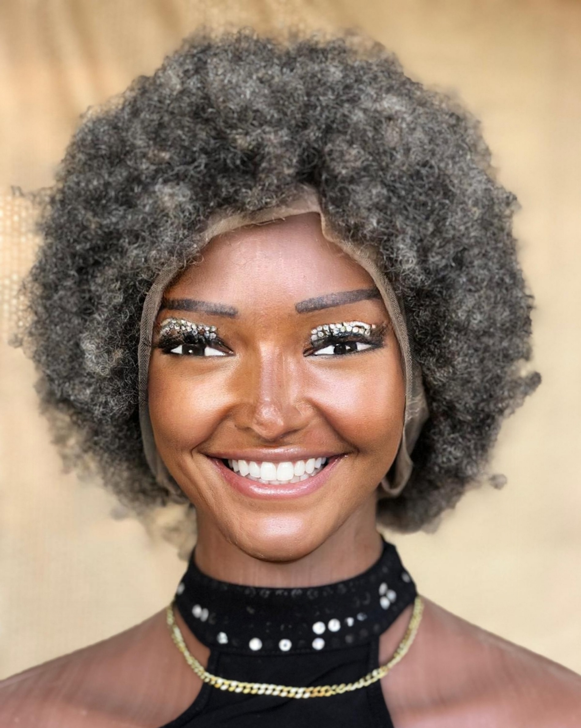 Full lace hand-tied human hair salt and pepper wig, Afro kinky human hair for locs,100% Human Hair Extensions