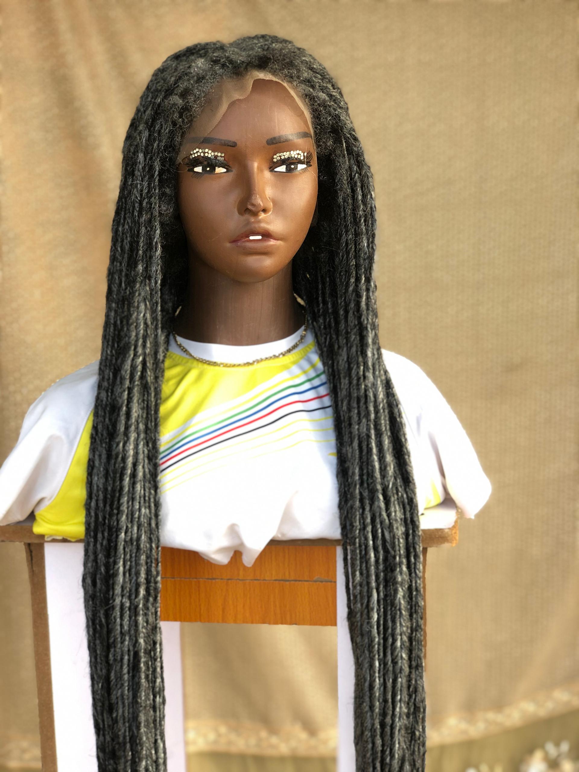 Salt and Pepper Synthetic Locs, Braiding Locs, and Wigs, Endless Style Options for Everyone, Beautiful Braided Wig with Different Colors