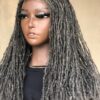 Salt and Pepper Human hair Sisterlocs, Afro kinky human hair for locs, Skinny Locs, Dyed Locks and 100% Human Hair Loc Extensions