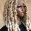 Blonde Bob distressed locs wig,handmade dreadloc wig, wig for Black women, butterfly locs free shipping