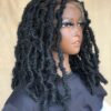 Black Bob distressed locs wig,handmade dreadloc wig, wig for Black women, butterfly locs free shipping