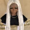 Lisa bonnet inspired locs braid wig for black women gift for women full lace front wig dreadlock faux loc platinum blonde