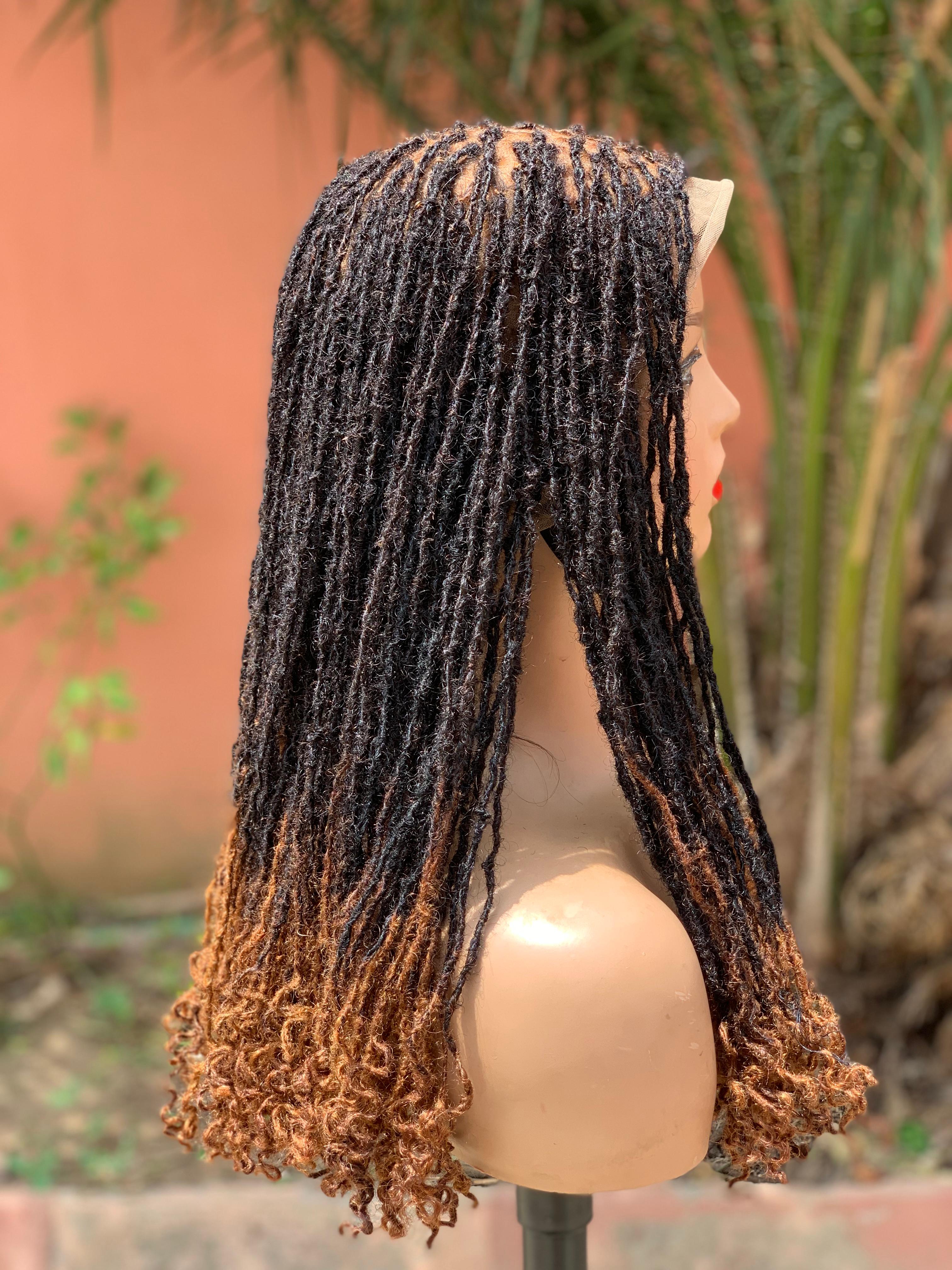 Ombre Human hair Sisterlocs, Afro kinky human hair for locs, Skinny Locs, Dyed Locks and 100% Human Hair Loc Extensions