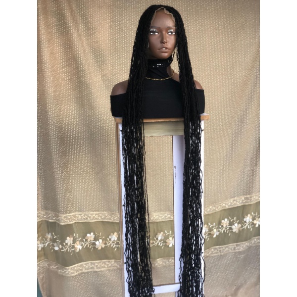 Rapunzel long Human hair Sisterlocs Frontal Topper Dyed Locks and 100% Human Hair Loc Extensions