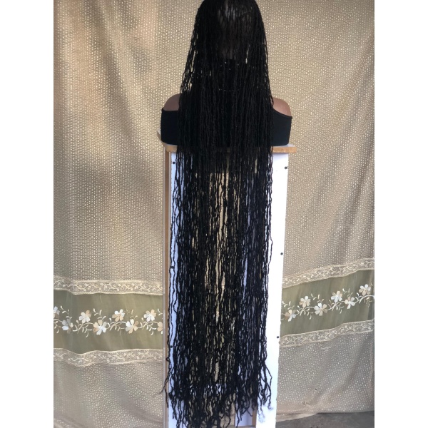 Rapunzel long Human hair Sisterlocs Frontal Topper Dyed Locks and 100% Human Hair Loc Extensions