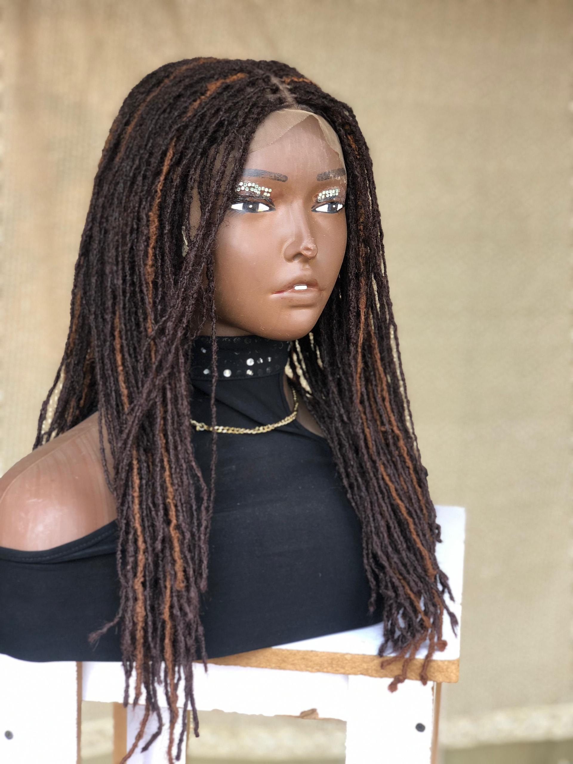 Brown Synthetic Locs, Braiding Locs, and Wigs, Endless Style Options for Everyone, Beautiful dreadlocks wig,Afro kinky synthetic sisterlocs