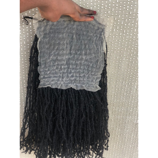 Human hair Sisterlocs 8X8 Topper Dyed Locks and 100% Human Hair Dreadlocs Topper Extensions