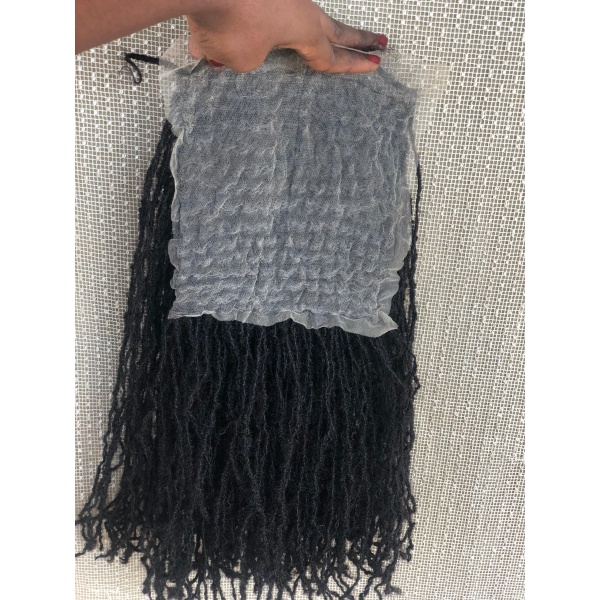 Human hair Sisterlocs 8X8 Topper Dyed Locks and 100% Human Hair Dreadlocs Topper Extensions