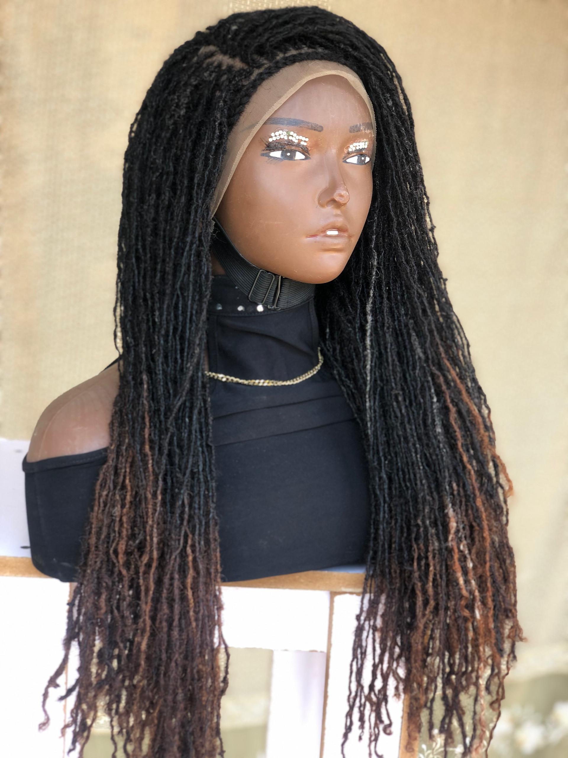Ombre Subtle Salt and Pepper Long Human hair Sisterlocs, Afro kinky human hair for locs, Skinny Locs, Dyed Locks and 100% Human Hair Loc Extensions