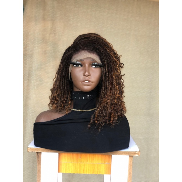 Summer Hair Bob Human hair Sisterlocs, Brown Curly Skinny Locs, Dyed Locks and 100% Human Hair Loc Extensions