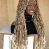 Ash Blonde distressed locs wig,handmade dreadloc wig, wig for Black women, butterfly locs free shipping