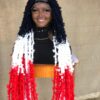 Multicolored distressed locs wig handmade dreadloc wig, wig for Black women, butterfly locs free shipping
