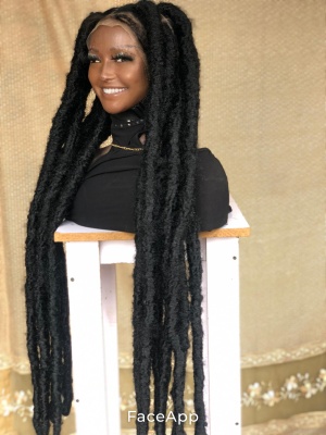 Jumbo distressed locs wig handmade dreadloc wig,Rasta Dreads wig for Black women,Large locs free shipping