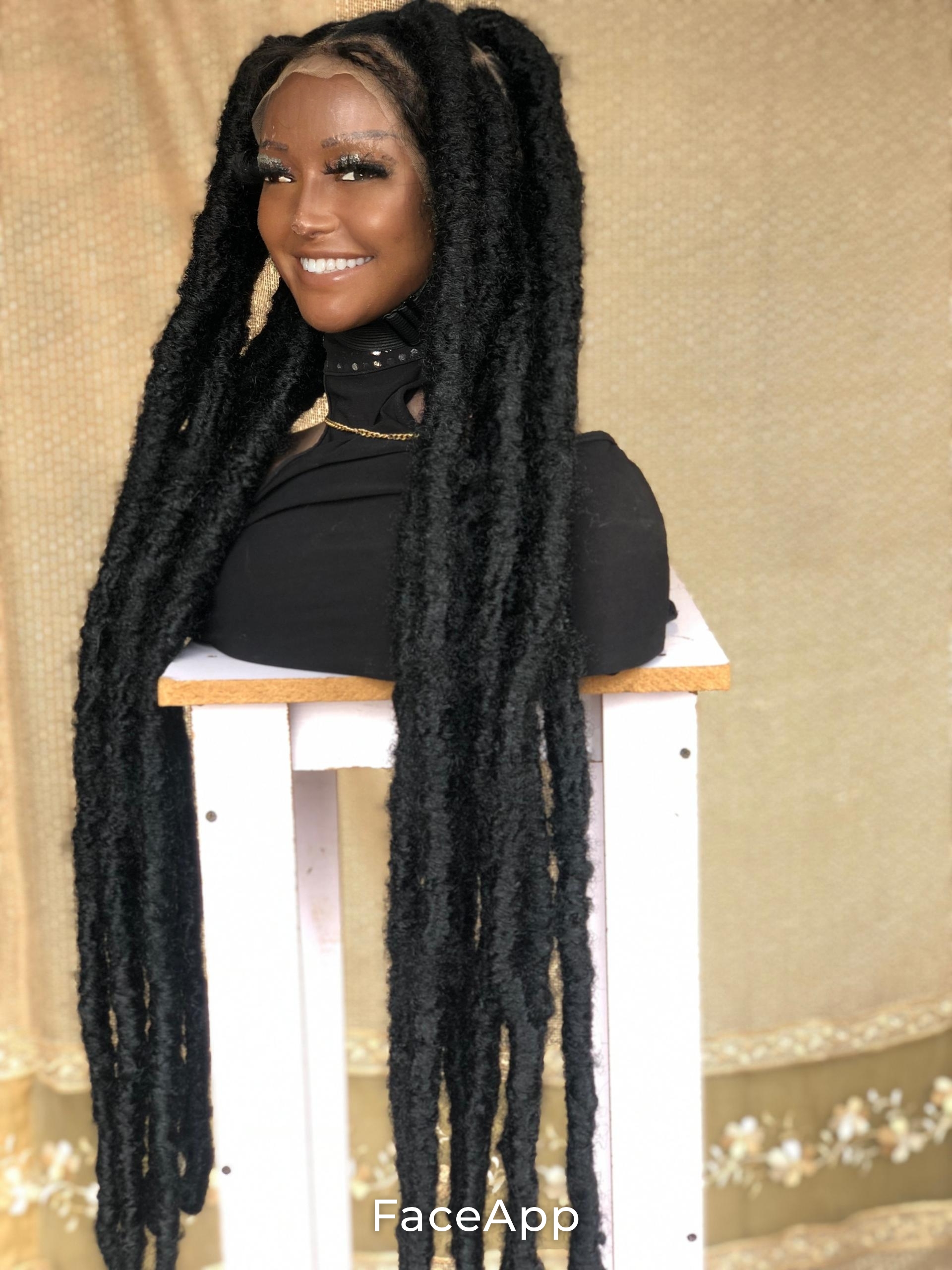 Jumbo distressed locs wig handmade dreadloc wig,Rasta Dreads wig for Black women,Large locs free shipping