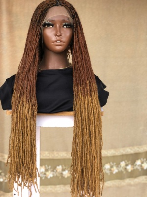 Ombre Synthetic Locs, Braiding Locs Wigs, Endless Style Options for Everyone, Beautiful dreadlocks wig,Afro kinky synthetic sisterlocs