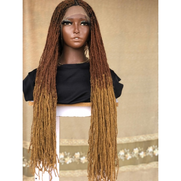 Ombre Synthetic Locs, Braiding Locs Wigs, Endless Style Options for Everyone, Beautiful dreadlocks wig,Afro kinky synthetic sisterlocs