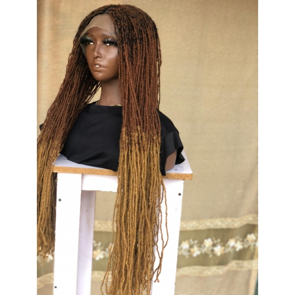 Ombre Synthetic Locs, Braiding Locs Wigs, Endless Style Options for Everyone, Beautiful dreadlocks wig,Afro kinky synthetic sisterlocs