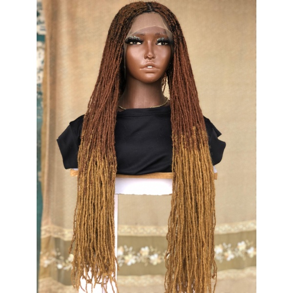 Ombre Synthetic Locs, Braiding Locs Wigs, Endless Style Options for Everyone, Beautiful dreadlocks wig,Afro kinky synthetic sisterlocs