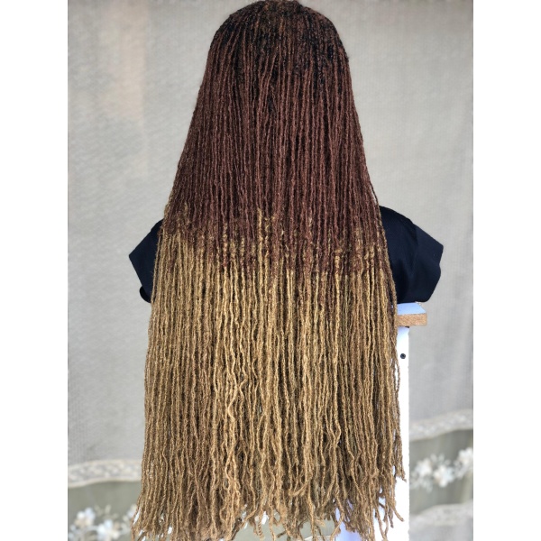 Ombre Synthetic Locs, Braiding Locs Wigs, Endless Style Options for Everyone, Beautiful dreadlocks wig,Afro kinky synthetic sisterlocs