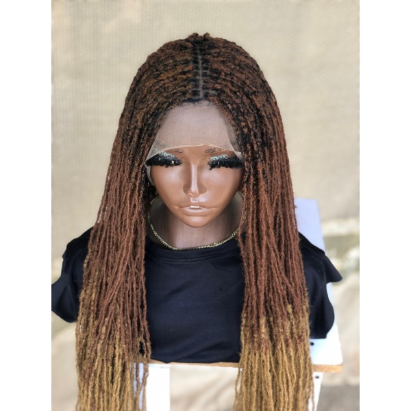 Ombre Synthetic Locs, Braiding Locs Wigs, Endless Style Options for Everyone, Beautiful dreadlocks wig,Afro kinky synthetic sisterlocs