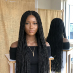 Luxury 30" Full Lace Sisterlocks Wig – 100% Handmade Human Hair Micro Locs Wig, Glueless HD Full Lace Dreadlock Wig for Black Women, Natural Black