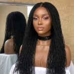 Luxury 18″ Full Lace Sisterlocks Wig – 100% Handmade Human Hair Mini Locs Wig, Glueless  HD Full Lace Dreadlock Wig for Black Women, Natural Black