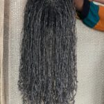 7x7 Lace Microlocs Topper, 18 Inch Human Hair Sisterlocs Clip-In Topper